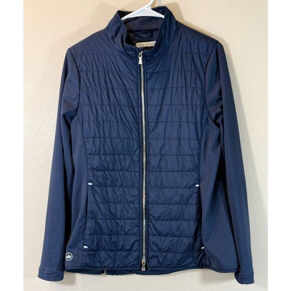 Peter Millar Lightweight Dark Blue Merge Hybrid Insulated Women's Jacket Large